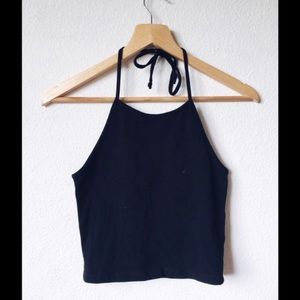 black halter tank